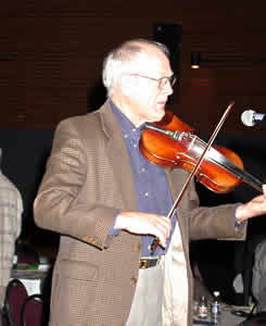 Celtic Fiddler Wally Nash playing during Synod Coffee Break will entertain throughout all the proceedings
