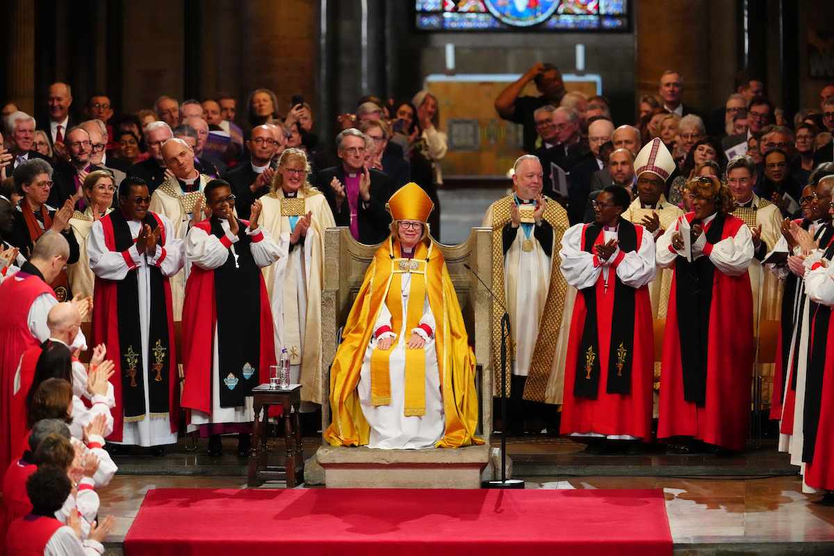 Archbishop Sarah Mullally in Seat of St. Augustine