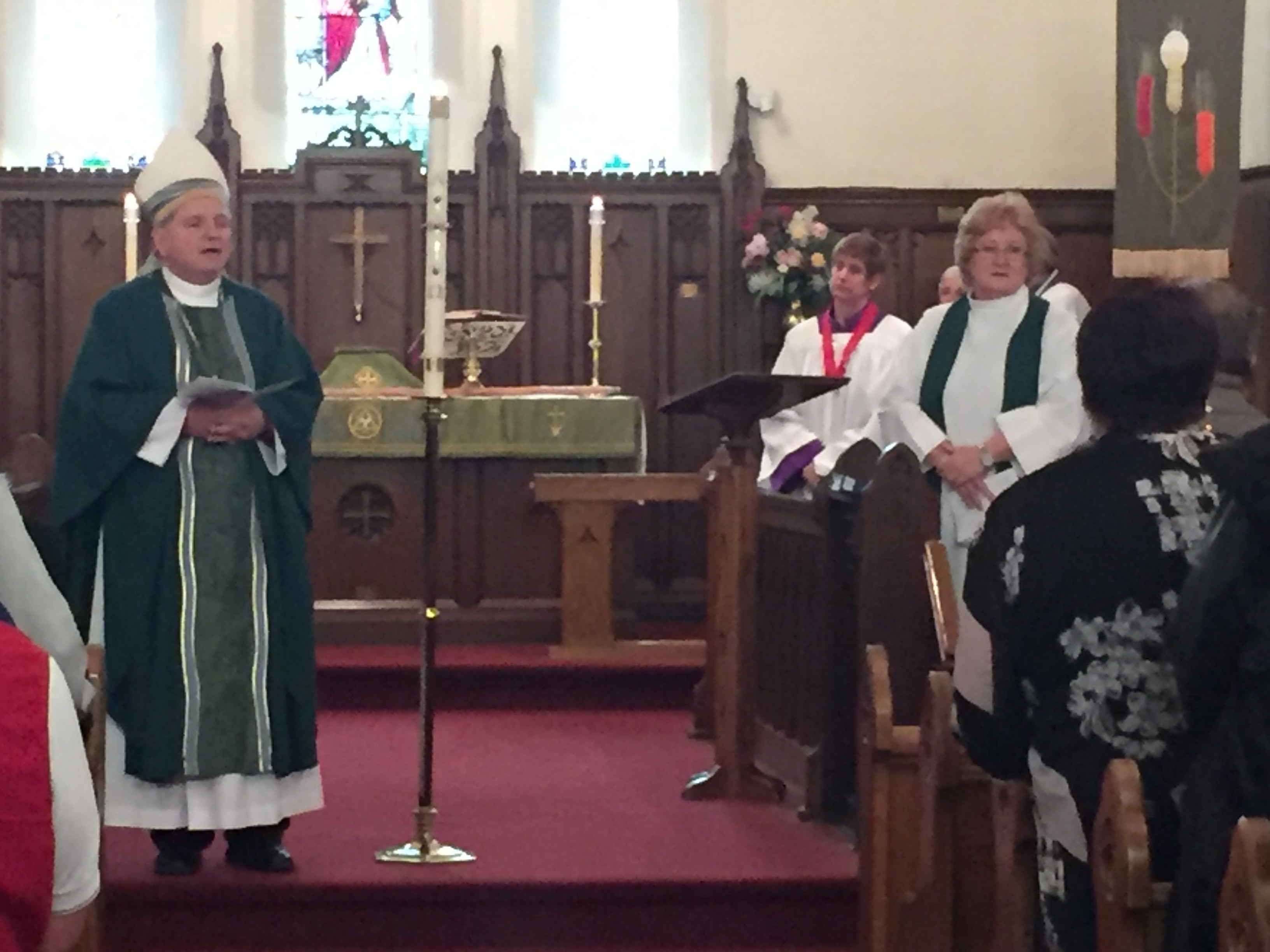 Bishop Michael Bird speaks to the congregation